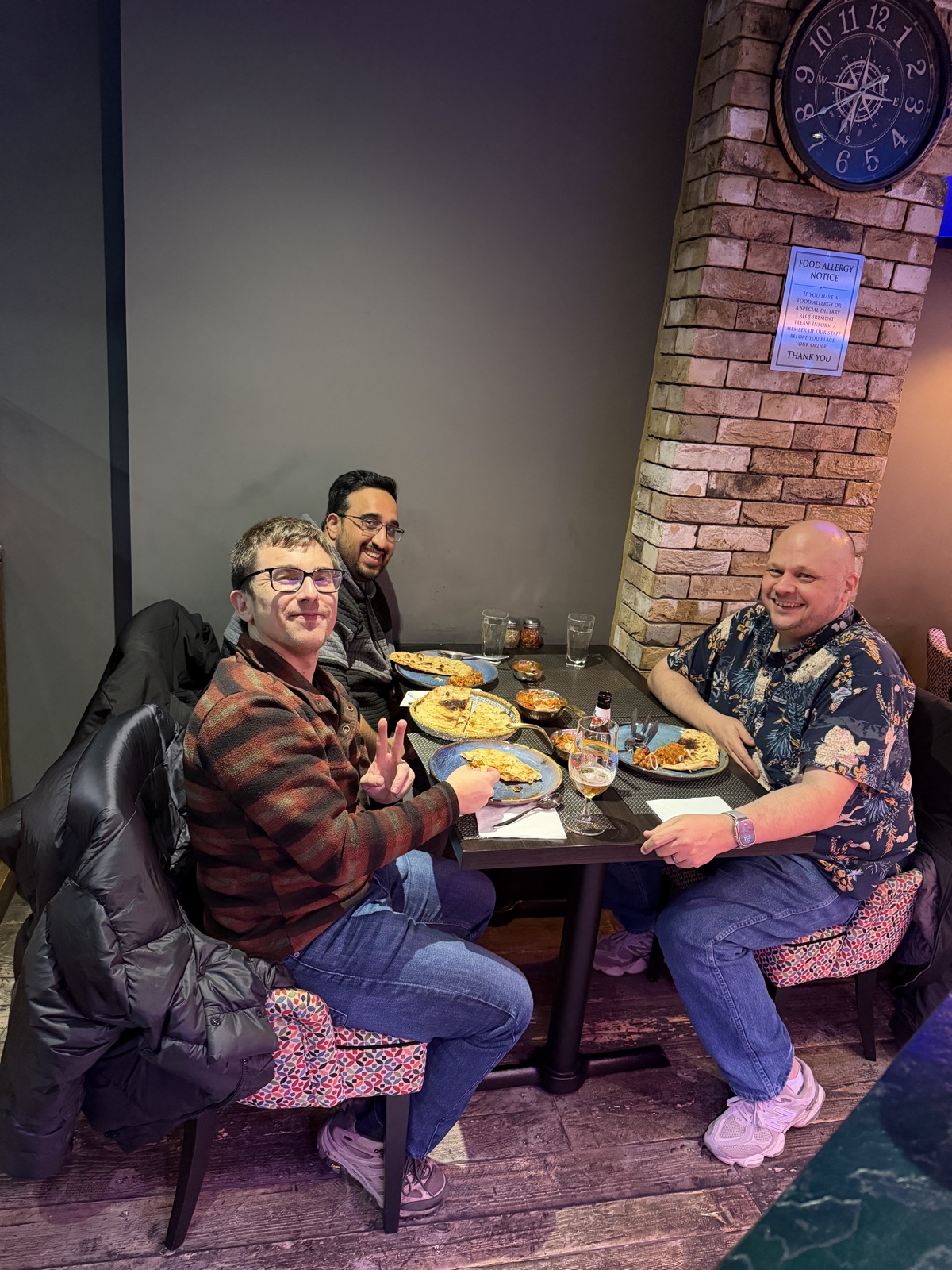 London dinner before Hamilton